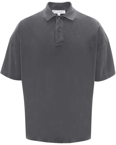 JW Anderson Modische tops und polos,graues boxy fit polo shirt