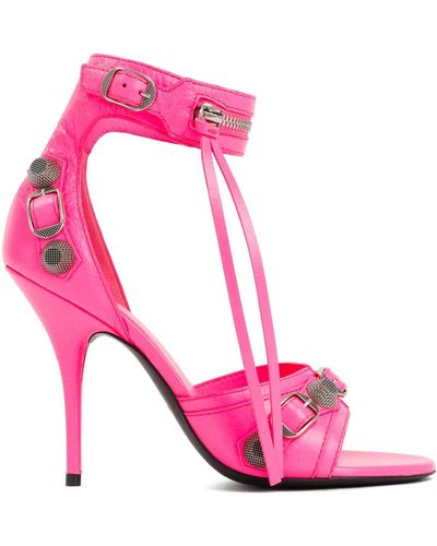 Balenciaga Fluo leder sandalen - Pink