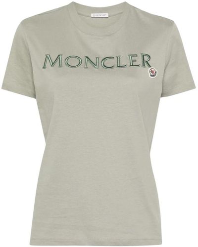 Moncler Lässiges baumwoll t-shirt - Grau