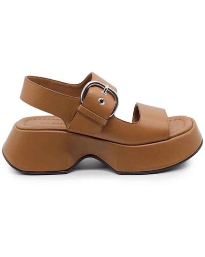 Vic Matié Flat Sandals - Brown
