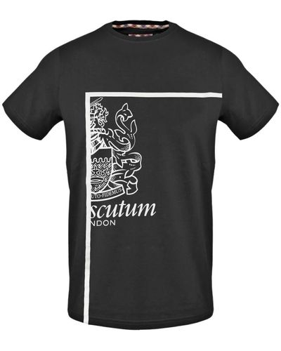 Aquascutum Kurzarm baumwoll t-shirt kollektion - Schwarz