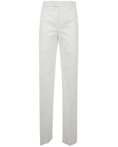 Ann Demeulemeester Straight Trousers - White