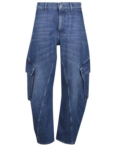JW Anderson Twisted cargo jeans - Blu