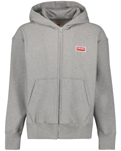 KENZO Zip-sweatshirt mit kapuze - Grau