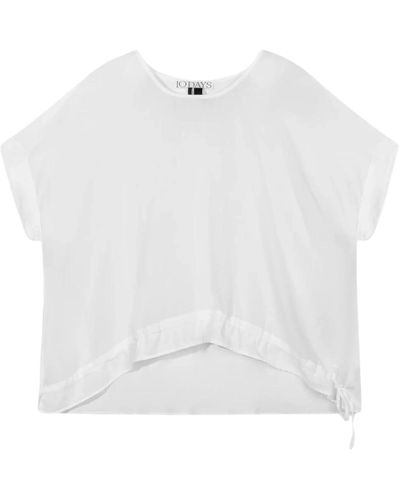 10Days Bluse mit kurzen ärmeln und lockerer passform - Weiß
