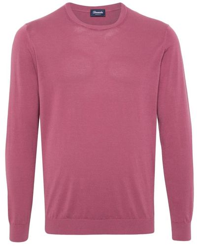 Drumohr Baumwoll rundhals pullover - Pink