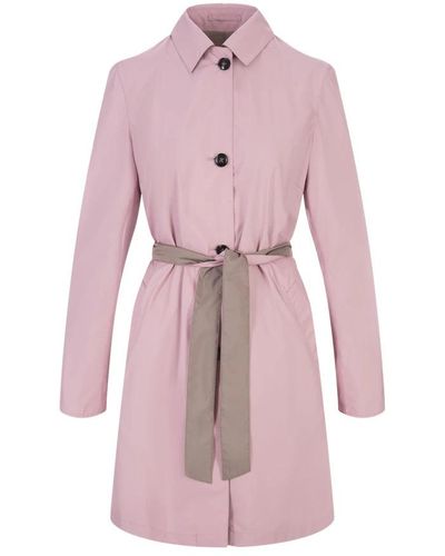 Kiton Belted Coats - Pink