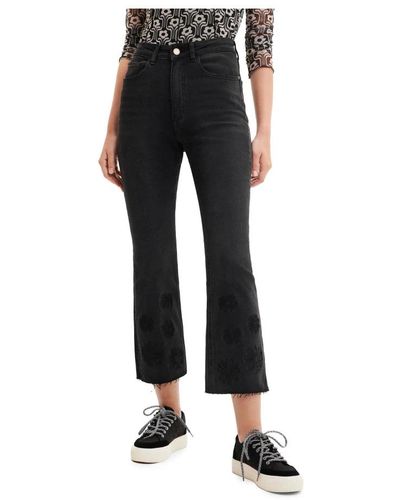 Desigual Cropped Jeans - Black
