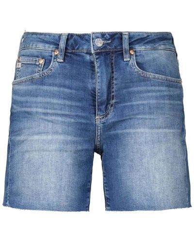 AG Jeans Relaxed fit denim shorts - Blau