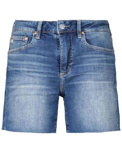 AG Jeans Shorts de mezclilla con ajuste relajado - Azul