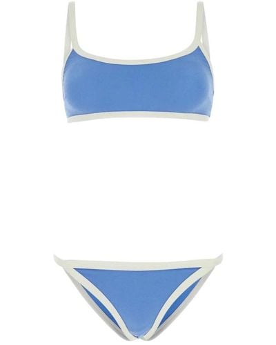Lisa Marie Fernandez Zweifarbiger crepe-bikini - Blau