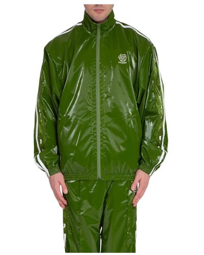 Doublet Elegante laminate track jacket - Verde