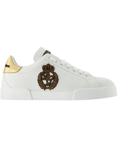 Dolce & Gabbana Leder sneakers - Weiß