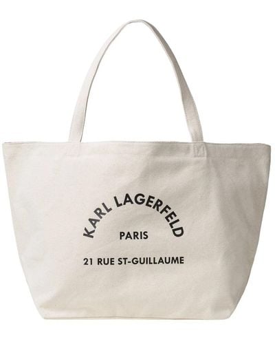 Karl Lagerfeld Tote Bags - White