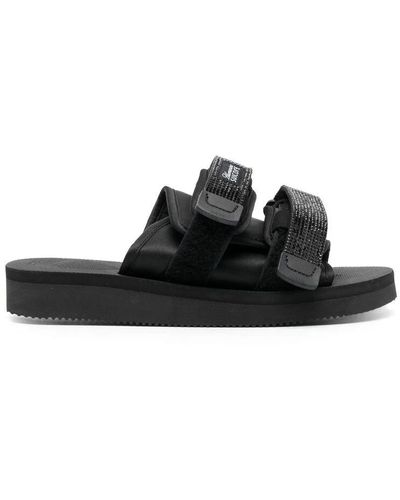 Blumarine Kristallverzierte slides - Schwarz