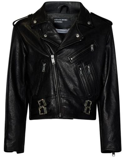 Enfants Riches Deprimes Leather Jackets - Black