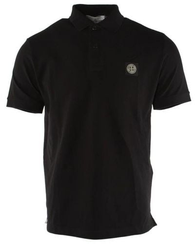 Stone Island Polo Shirts - Black