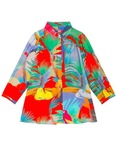 G.Kero Blusa con stampa tropicale - Multicolore
