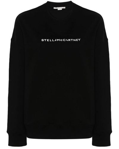 Stella McCartney Sweater mit logo-print - Schwarz