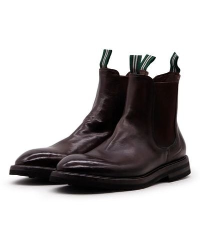 Green George Ankle Boots - Black