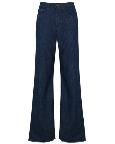 Re-hash Trousers > wide trousers - Bleu