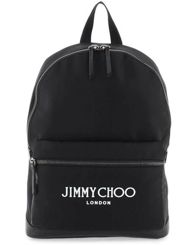 Jimmy Choo Wilmer rucksack mit kontrastierendem logo - Schwarz