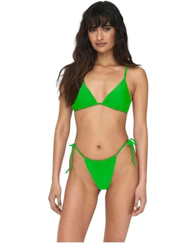 ONLY Triangel bikini top mit bindebändern - Grün