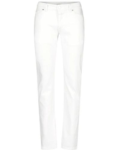 Closed Slim-Fit Trousers - White