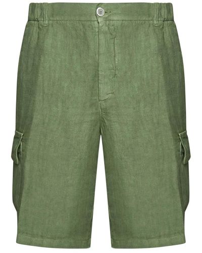 120% Lino Casual Shorts - Green