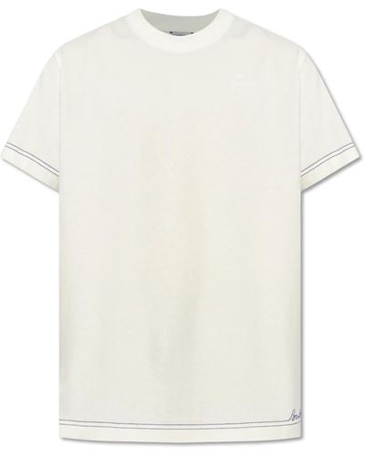 Burberry T-shirt mit patch - Weiß
