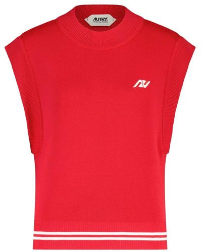 Autry Sleeveless Tops - Red
