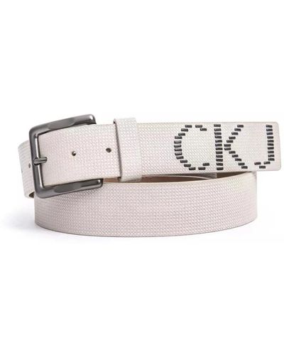Calvin Klein Cintura in pelle - Bianco