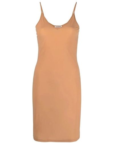 Jil Sander Short Dresses - Brown