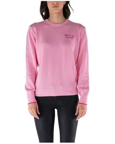 Mc2 Saint Barth Round-Neck Knitwear - Pink