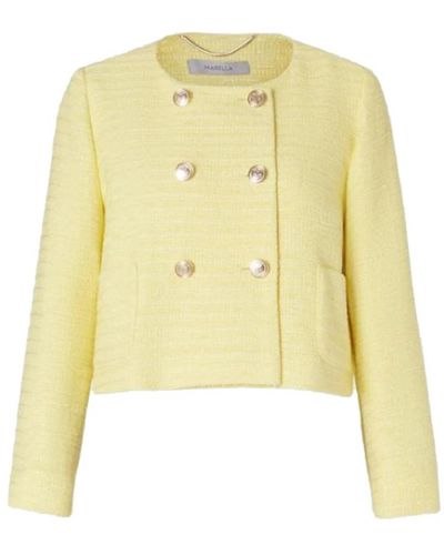 Marella Tweed Jackets - Yellow