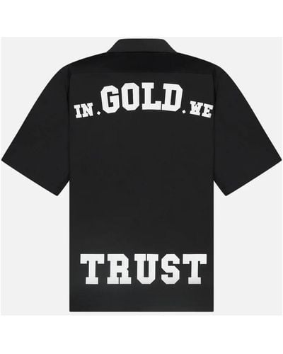 In Gold We Trust Camicia da spiaggia nera uomo - Nero