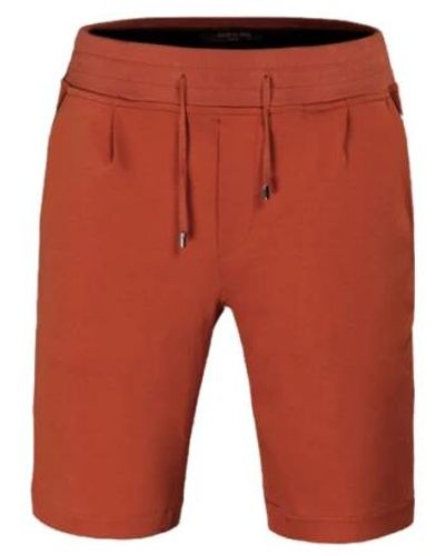 Moorer Shorts in cotone interlock plissettato - Rosso