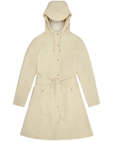 Rains Curve trenchcoats in creme,curve w trenchcoats hellgrün,curve w trenchcoats in dunkelblau,lila curve trenchcoat - Natur