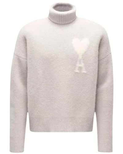 Ami Paris Knitwear > turtlenecks - Blanc