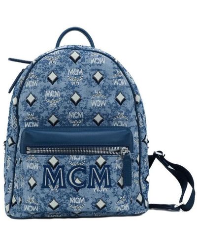 MCM Vintage blauer monogramm rucksack
