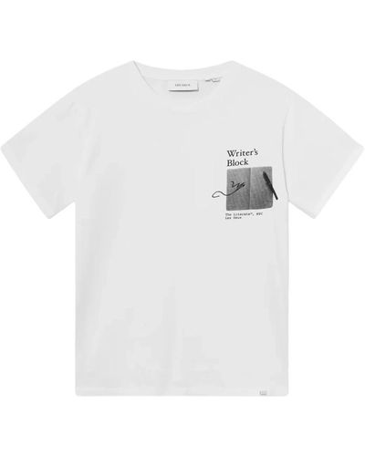 Les Deux Kunstdruck baumwoll t-shirt - Weiß