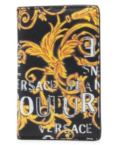Versace Portacarte da uomo con stampa barocca - Giallo