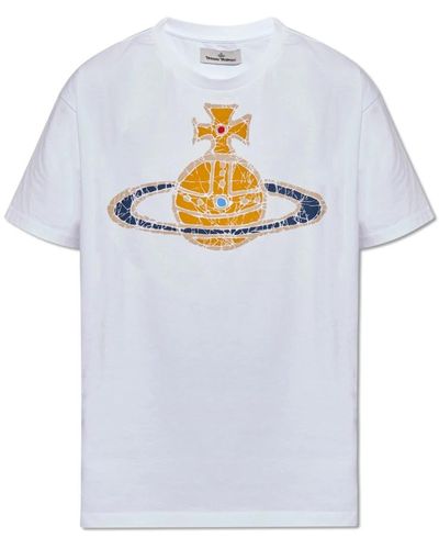 Vivienne Westwood 'time machine' t-shirt mit druck - Weiß