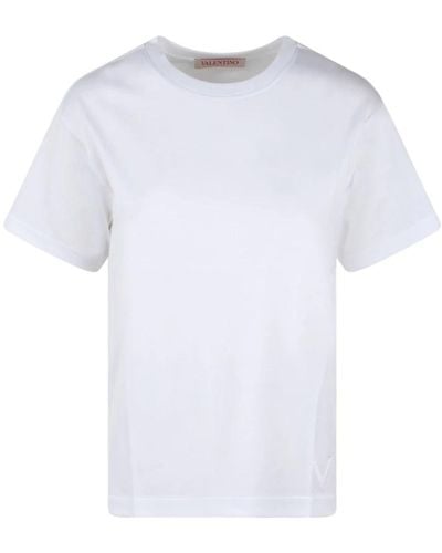 Valentino Garavani Baumwoll-jersey t-shirt ss24 - Weiß