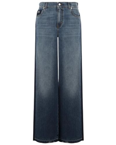Alexander McQueen Wide Jeans - Blue