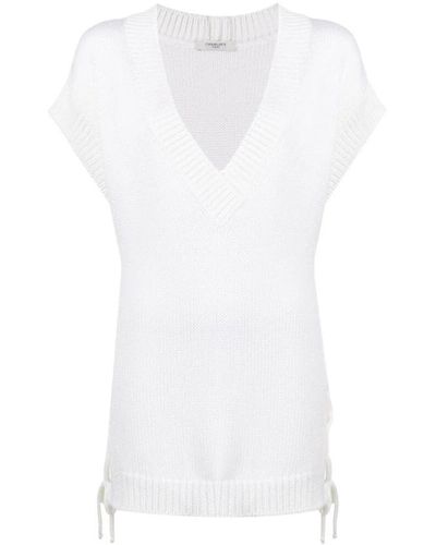 Charlott V-neck knitwear - Blanco