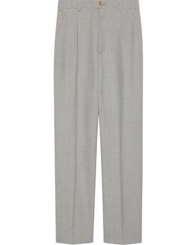 Gucci Pantaloni in lana grigi - Grigio