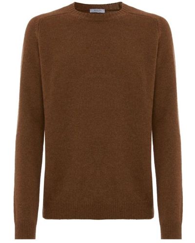 Boglioli Brown 100% cashmere crewneck sweater - Marrone