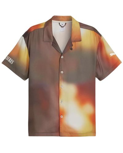 PUMA Short Sleeve Shirts - Brown