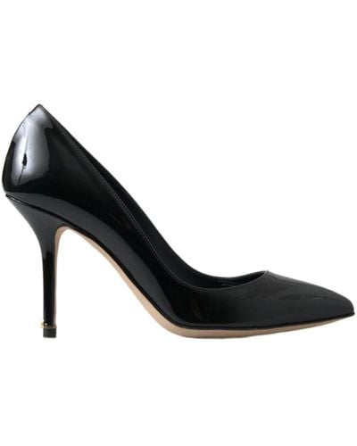 Dolce & Gabbana Bellissime scarpe nere in pelle con tacco alto - Nero